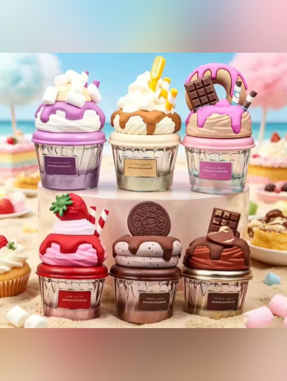 Lattafa GIVE ME GOURMAND Cupcake Perfume Full Set of 6- MINIS 1 oz
